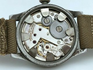 RARE 1940 ' s GALLET MILITARY STAINLESS STEEL WATCH FULLY SUB SEC DIAL 4