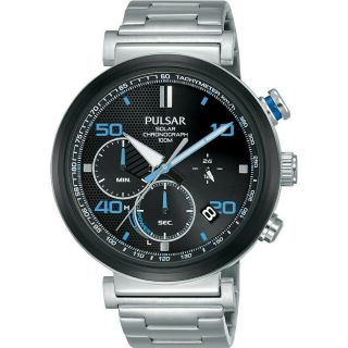 Pulsar Mens Sport Watch Rrp £195 And Boxed Solar Powered Uk