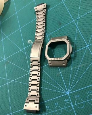 Custom Made Silver Age Metal Bezel And Bracelet For Casio G Shock Dw5600.