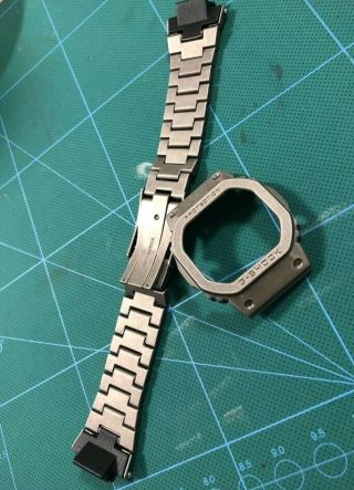 Custom made Silver age metal bezel and bracelet for Casio G Shock DW5600. 2