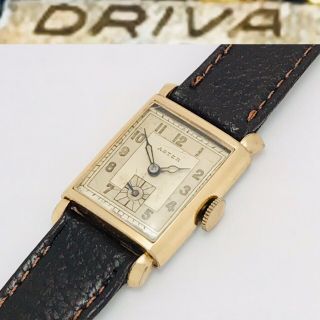 Vintage 1920s Art Deco Driva Aster Mens Swiss Mechanical Wristwatch Fancy Lugs
