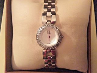 Movado Esq Swiss Quartz S/s Ladies Diamond Bezel Watch 07101073 Tags
