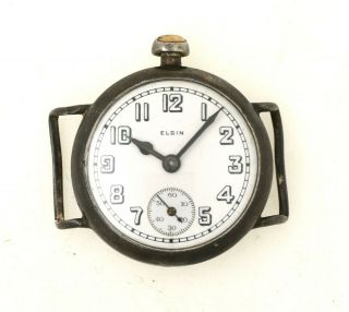 Elgin WWI Era Sterling Silver Trench Watch Named Soldier 2