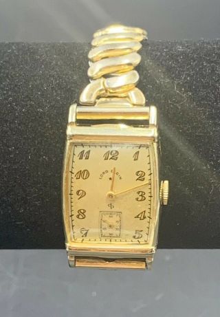 Vintage Lord Elgin 559 21 Jewel Wristwatch S & W 14k Gold Filled Made In Usa
