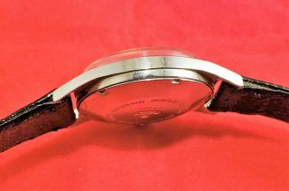 Vintage 60 ' s era Rado Swiss Made Automatic Men ' s Dress Watch Pie Pan Dial 6
