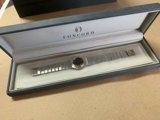 Ladies Concord Mariner Solid 14k Gold Bezel & Stainless Steel Watch