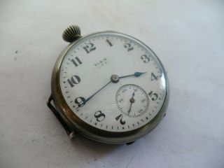 All - Vtg Elgin Ww 1 Drivers Military Trench Wristwatch - 1916