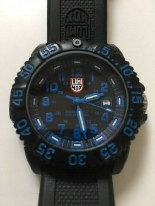 Luminox Colormark Navy Seal Dive Watch 44mm Black/blue