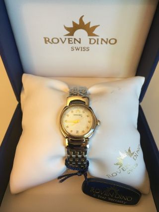Roven Dino Ladies Swiss Watch With 5 Yr 18kt Gold 6009ltt1g9