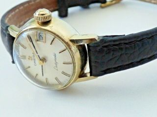 Vintage Omega Ladymatic Watch 14K Gold Filled Date 4