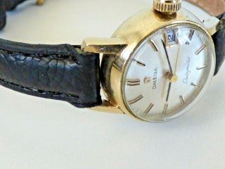 Vintage Omega Ladymatic Watch 14K Gold Filled Date 5