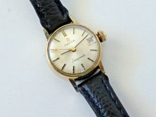Vintage Omega Ladymatic Watch 14K Gold Filled Date 8