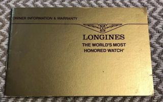 Vintage MZ5714 - Longines Quartz Stainless Steel Gold Watch - W/Original Box & Book 3