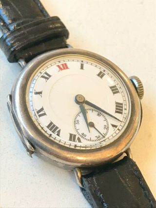 Vintage Antique Post Ww1 1926 Trench Military Style Watch Silver 925 Joblot
