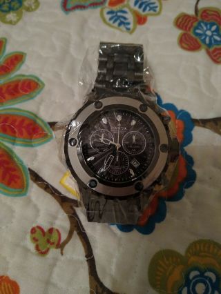 Mens Invicta 23925 Subaqua Swiss Chronograph Black Dial Steel Bracelet Watch 2