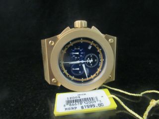 Invicta Reserve Akula Chronograph Gold - Tone Blue Dial & Blue Strap Watch
