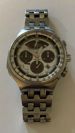 Men’s Citizen Eco - Drive Chronograph Calibre 2100 E210 Wr200 Wristwatch Watch