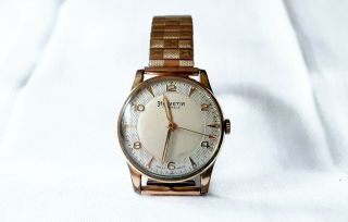Vintage Helvetia Watch Mechanical Hand Wind 17 Jewels Swiss Made Rare 1960s