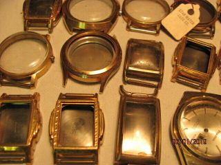 Twenty eight wrist watch cases/New old stock 18/used 9/replace worn cases. 4