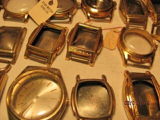 Twenty eight wrist watch cases/New old stock 18/used 9/replace worn cases. 5