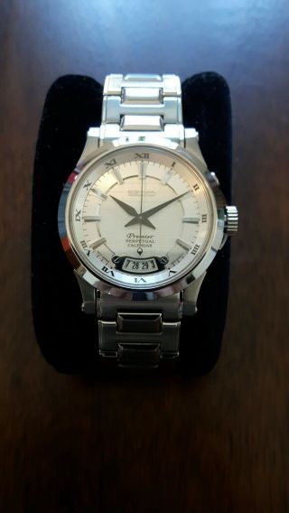 Seiko Premier Perpetual Calendar Gents Watch,  Worn Only Once,  Three Extra Links