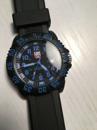 Luminox 3053 Navy Seal Colormark 44mm Wrist Watch For Men - Black/blue
