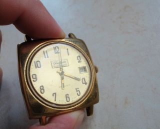 Gub Glashutte Spezimatic 26 Rubis - Gdr Wrist Watch - Men,  S - Gold Plated.