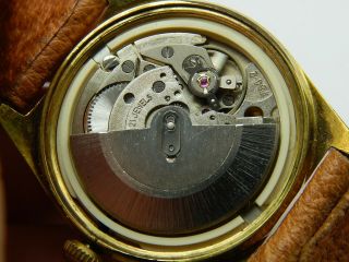 Vintage Gold Plated Tissot Seastar PR - 516 21 jewel automatic watch circa 1968 8