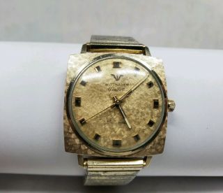 Vintage Wittnauer Geneve Automatic Mens Watch Swiss Made 10k Rgp Gold
