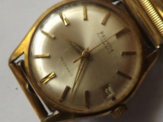 A Vintage Gents Automatic 34 Jewel Helvetia Stainless Steel Cased Watch