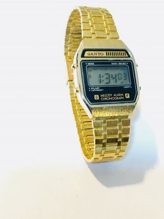 Vintage Sanyo Melody Men’s Lcd Alarm Chronograph Digital Wrist Watch (10750m)