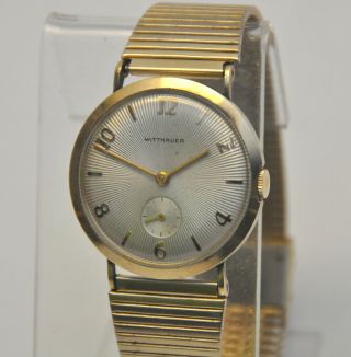Vintage 10k Gold Filled Wittnauer (longines) 17j Swiss Hand Wind Dress Watch