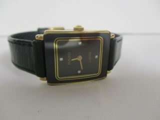 Rado " Jubile " 153.  3606.  2n Ladies Women’s Gold Black Vintage Swiss Watch 18mm