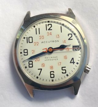 Vintage M7 1967 Bulova Accutron Railroad Approved Stainless Watch 2181 Repair