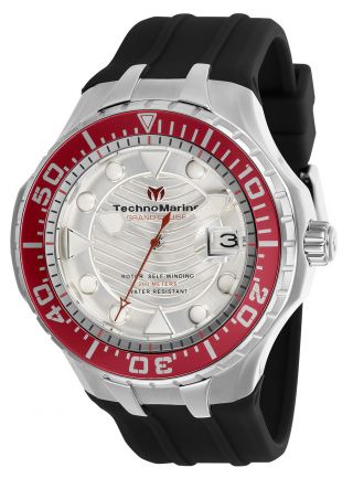 Technomarine Tm - 118081 2019 Grand Cruise Blue Reef Red Bezel Automatic Watch