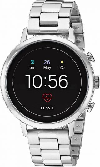 Fossil Ftw6017 Gen 4 Digital Smartwatch Q Venture Hr - Silver