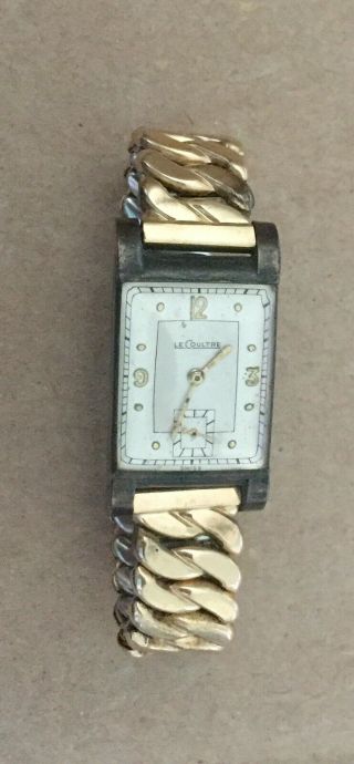 Vintage Le Coultre 1940’s Art Deco Men’s 10k Gold Filled Wrist Watch