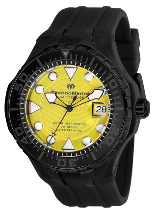 Technomarine Tm - 118084 2019 Grand Cruise Blue Black W/yellow Automatic Watch