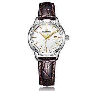 Dreyfuss & Co.  Ladies 1890 Leather Strap Watch Dls00125/02 -