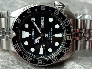 Vintage Seiko Diver 6309 - 7290 Black Prospex Slim Turtle Automatic Men Watch 6007