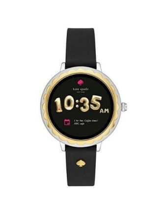 Kate Spade Womens Kst2006 Two Tone Stainless Scallop Touchscreen Smartwatch $275