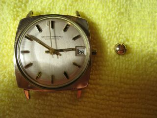 Mens 1960s Vintage Girard Perregaux Gyromatic Watch W/ Date Window Running