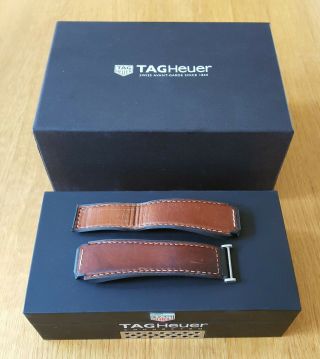 Tag Heuer Connected Calfskin Leather Strap For Connected 45mm Sbf8a8001 1ft6126