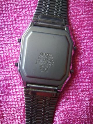 80 ' s RARE Vintage CITIZEN DQ5110 Japan alarm digital lcd Watch 3
