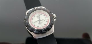 Tag Heuer Professional 200 Meters Ladies Stainless Steel Watch On Silicone Strap