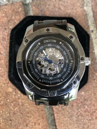 Croton Men " S Automatic Skelton Stainless Steel Watch Awesome Auto