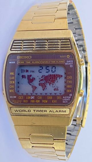 Rare Seiko Lc Digital A239 5009 Model World Timer Lcd From The 70 