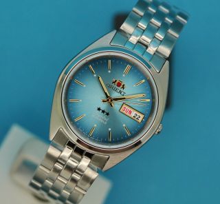 Nwt Orient 3 Stars Steel Automatic Watch Fab0000al
