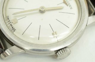 Authentic Longines Vintage Watch 1960 ' s Stainless Steel 25mm Wristwatch Jewlery 6