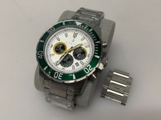Nautis 45mm Dive Green/w Chrono 500 Watch Sapphire Crystal